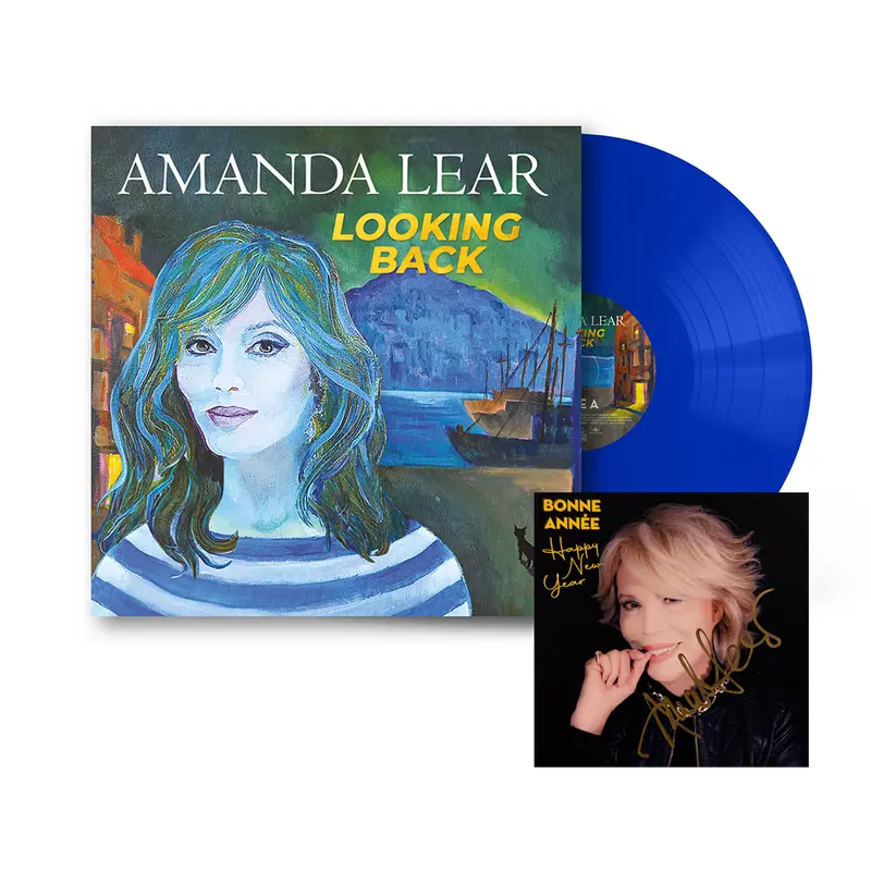 Amanda Lear - LOOKING BACK - Vinyle Gatefold Bleu + Carte de voeux dédicacée