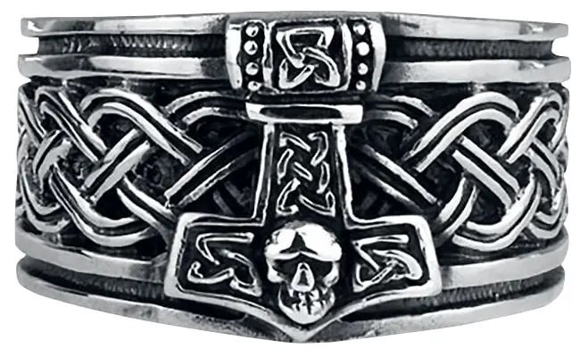 Bague de etNox hard and heavy - Marteau De Thor - pour Homme - couleur argent