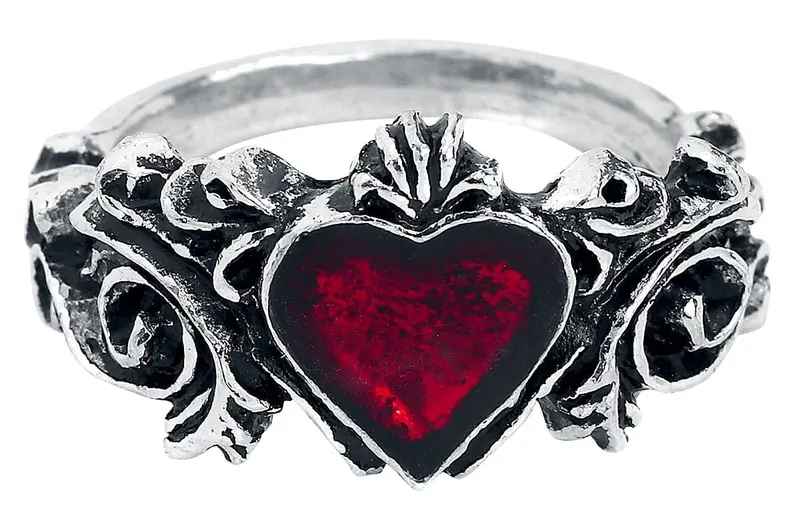 Bague Gothic de Alchemy Gothic - Fiançailles - pour Femme - couleur argent