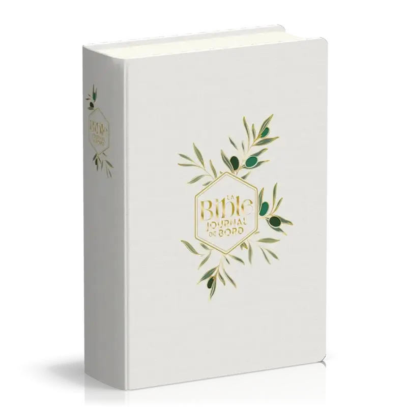 Bible Segond 21 Journal de bord (toile blanche avec motifs dorés)