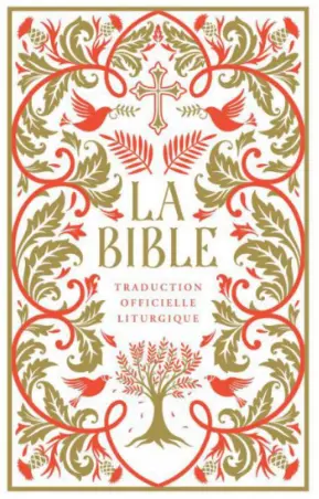 Bible Traduction Officielle Liturgique, couverture reliée - jaspage claire - rouge corail
