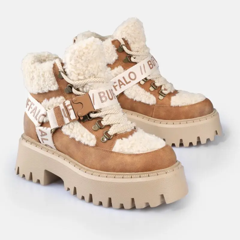 Bottes de Buffalo - ASPEN COM MID - EU36 à EU41 - pour Femme - beige/marron