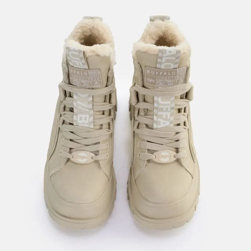 Bottes de Buffalo - Aspha NC Mid - EU36 à EU41 - pour Femme - beige