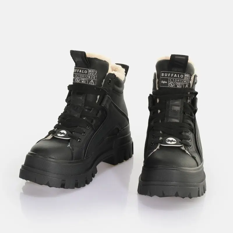 Bottes de Buffalo - Aspha NC Mid - EU36 à EU41 - pour Femme - noir
