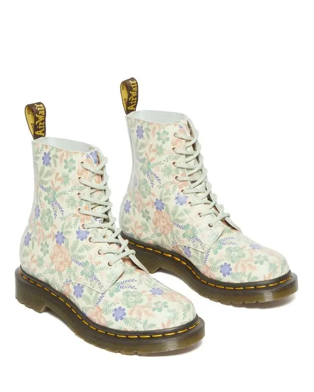 Bottes de Dr. Martens - 1460 Pascal Cloud Cream+Multi Genix Nappa - EU36 à EU37 - pour Femme - multicolore