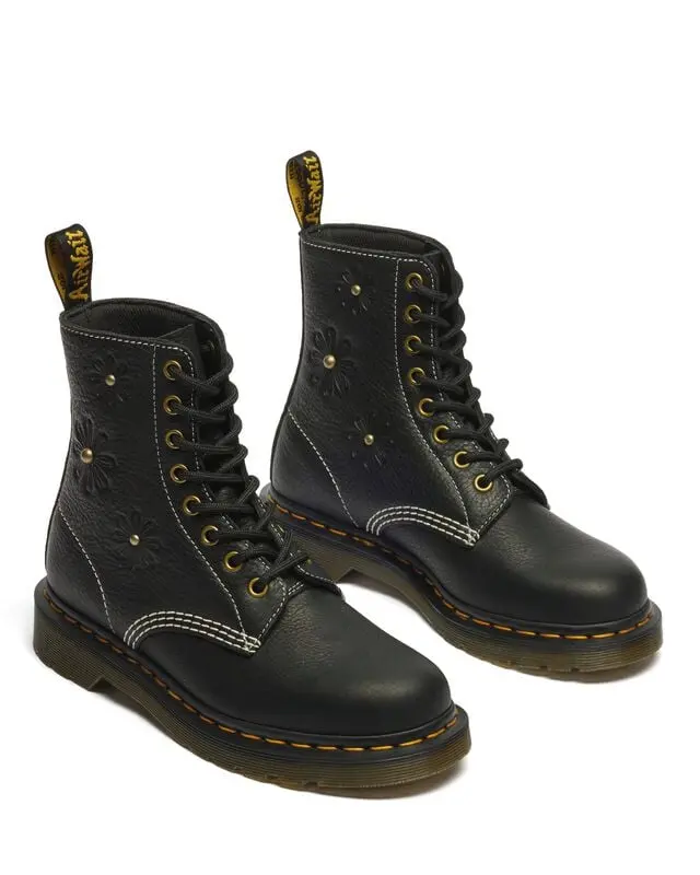 Bottes de Dr. Martens - 1460 Pascal Flower - EU36 à EU41 - pour Femme - noir
