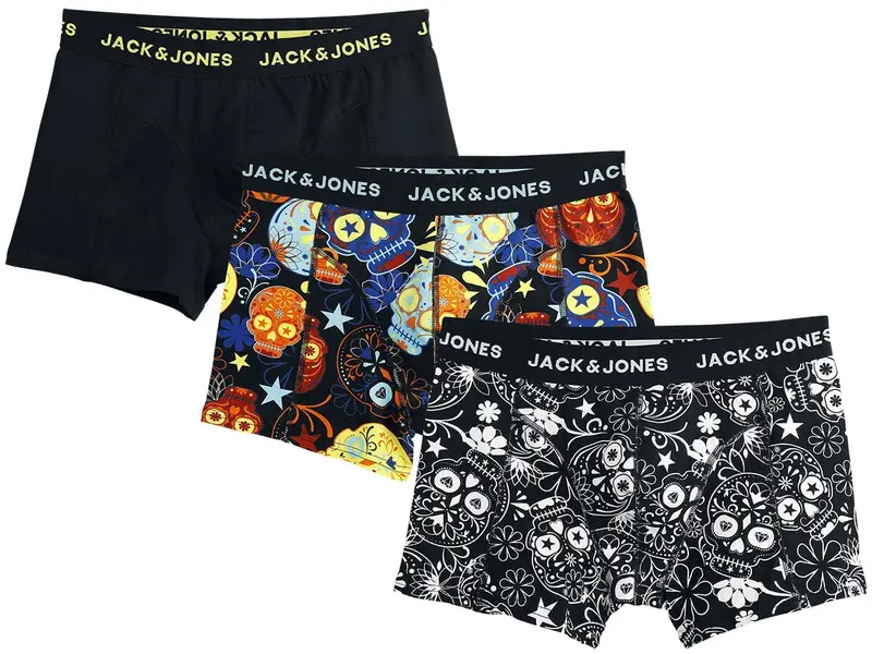 Boxer de Jack & Jones - CALEÇONS JACSUGAR CRÂNE - LOT DE 3 - S à XXL - pour Homme - noir