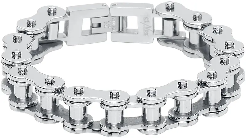 Bracelet de etNox hard and heavy - Biker - pour Homme - couleur argent