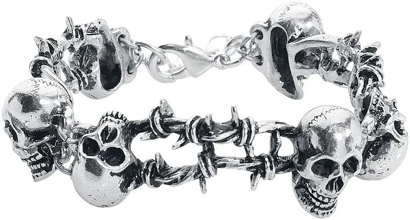 Bracelet Gothic de Alchemy Gothic - No Man's Land - pour Homme - couleur argent