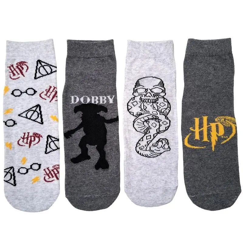 Chaussettes de Harry Potter - Harry Potter - Dobby - Mangemorts (Lot de 4) - EU39-42 à EU 43-46 - pour Homme - multicolore