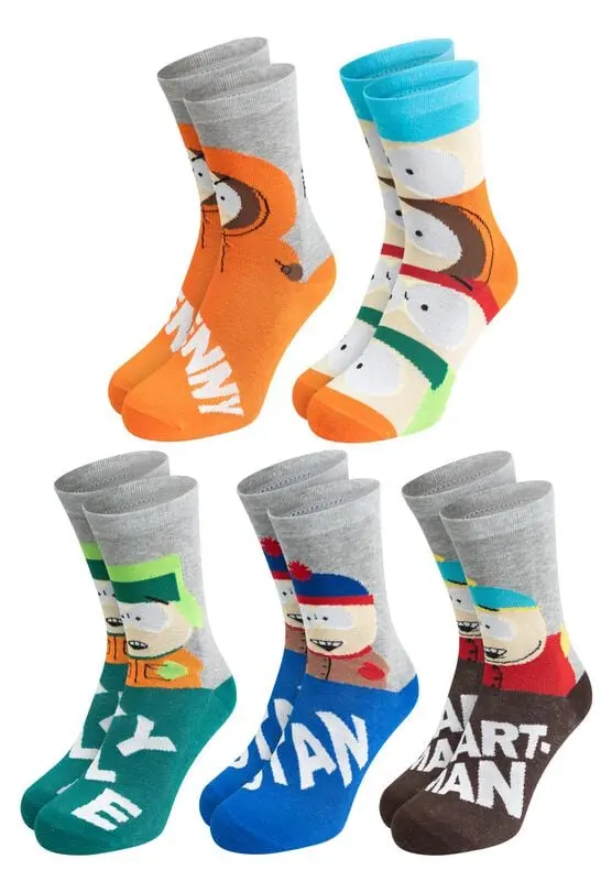 Chaussettes de South Park - South Park - Chaussettes (Lot de 5 paires) - EU 40-45 - pour Homme - multicolore
