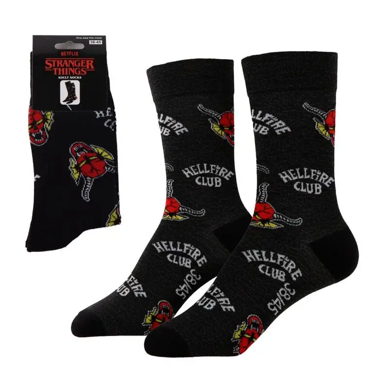 Chaussettes de Stranger Things - Hellfire Club - Standard - pour Unisexe - noir