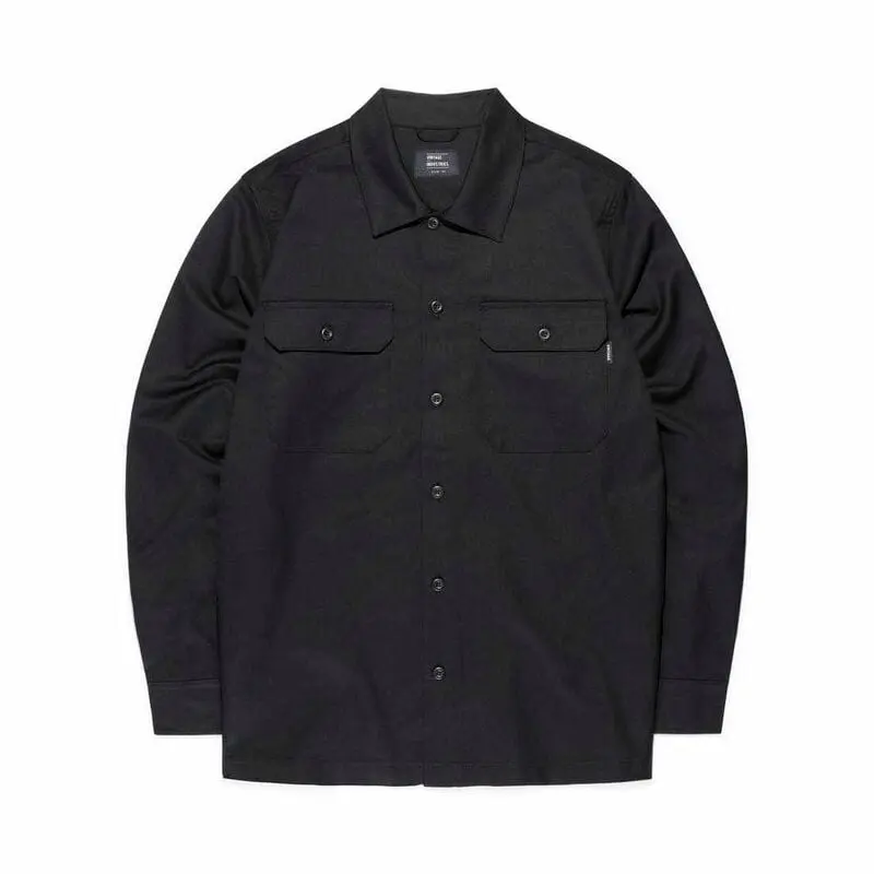 Chemise en flanelle de Vintage Industries - HARRIS SHIRT - S à 3XL - pour Homme - noir