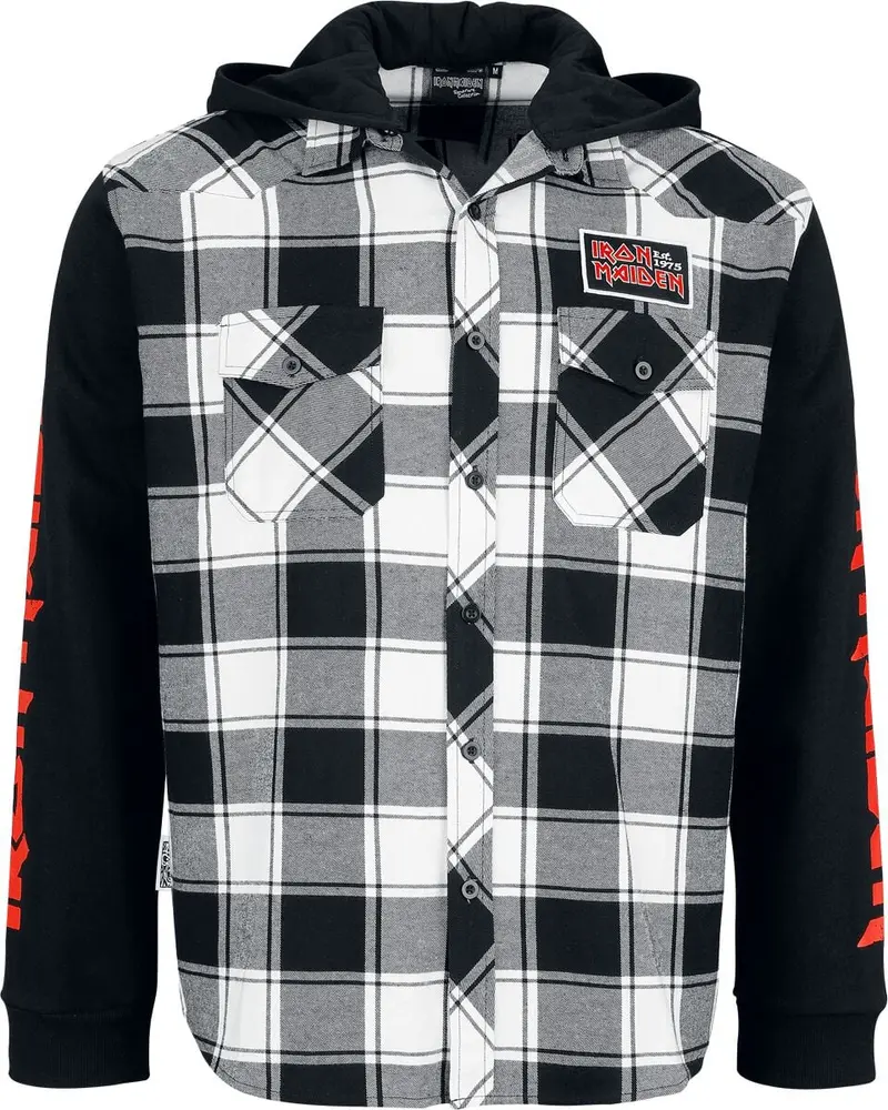 Chemise manches longues de Iron Maiden - EMP Signature Collection - M à XXL - pour Homme - noir/blanc