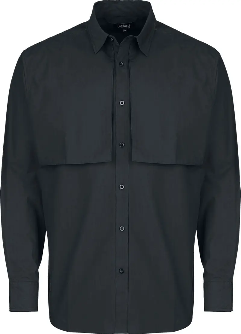 Chemise manches longues Gothic de Gothicana by EMP - Velum Noctis - S à XXL - pour Homme - noir