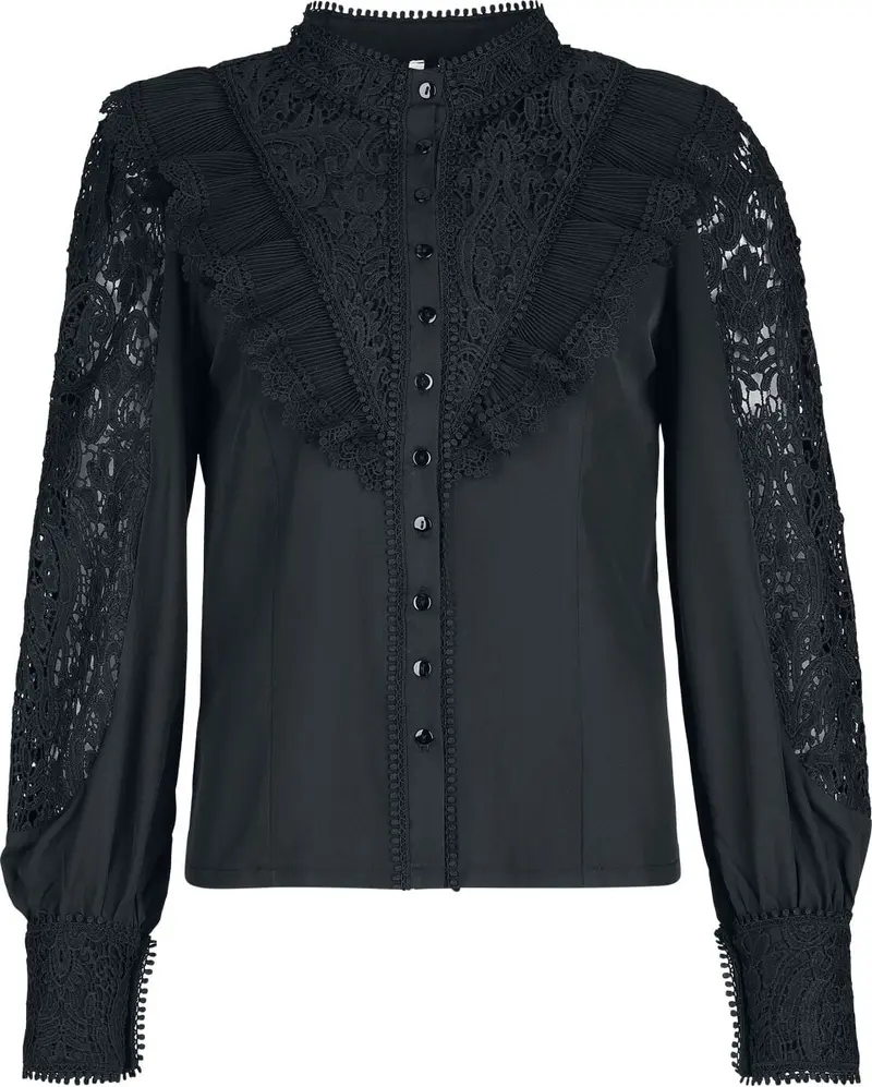 Chemisier Gothic de Gothicana by EMP - Countess Bathory - S à XXL - pour Femme - noir