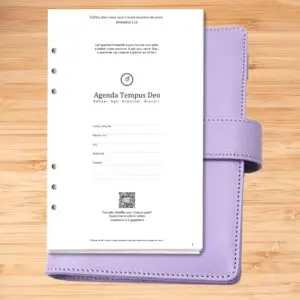 Classeur mauve pour agenda Tempus Deo (sans recharge)