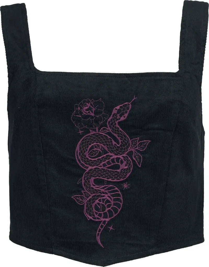 Corset Gothic de Killstar - Withered Garden - Snakeheart - Corset - XS à 4XL - pour Femme - noir/lilas