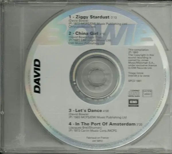 David Bowie | Hits Collection - promo France