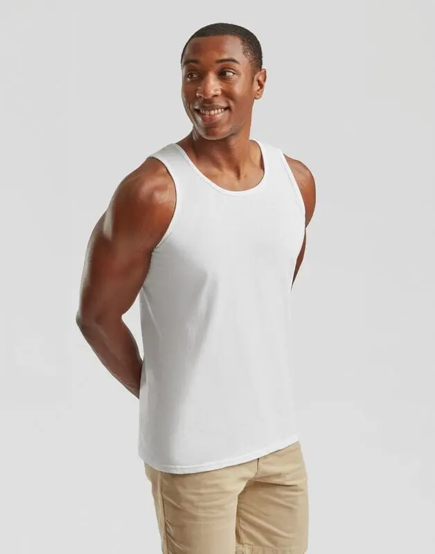 Débardeur de Fruit Of The Loom - VALUEWEIGHT ATHLETIC VEST - S à XXL - pour Homme - blanc