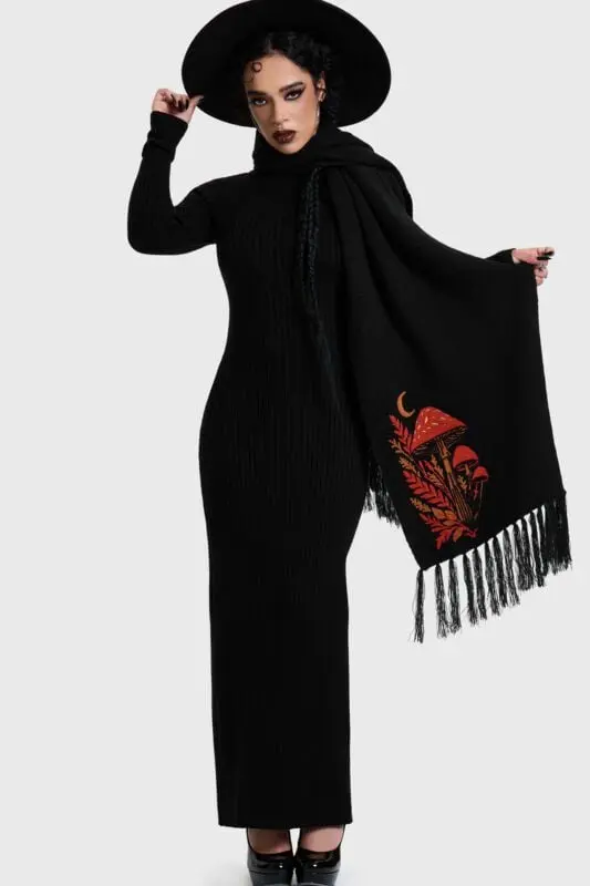 Écharpe Gothic de Killstar - FAWNA SCARF - pour Femme - noir