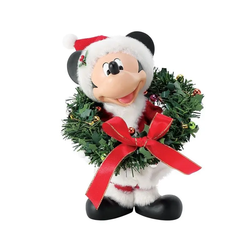 Figurine de collection Disney de Mickey & Minnie Mouse - Couronne de Noël - pour Indifférent - multicolore
