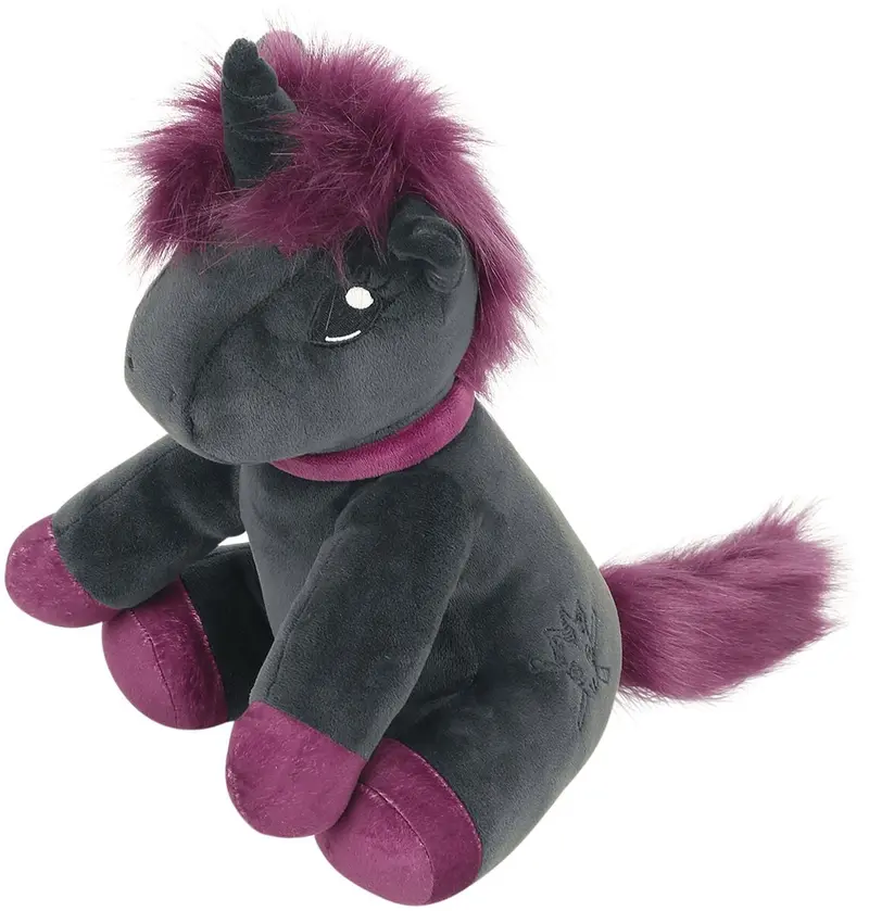 Figurine en peluche Unicorn de Corimori - Ruby La Licorne Punk - pour Indifférent - noir