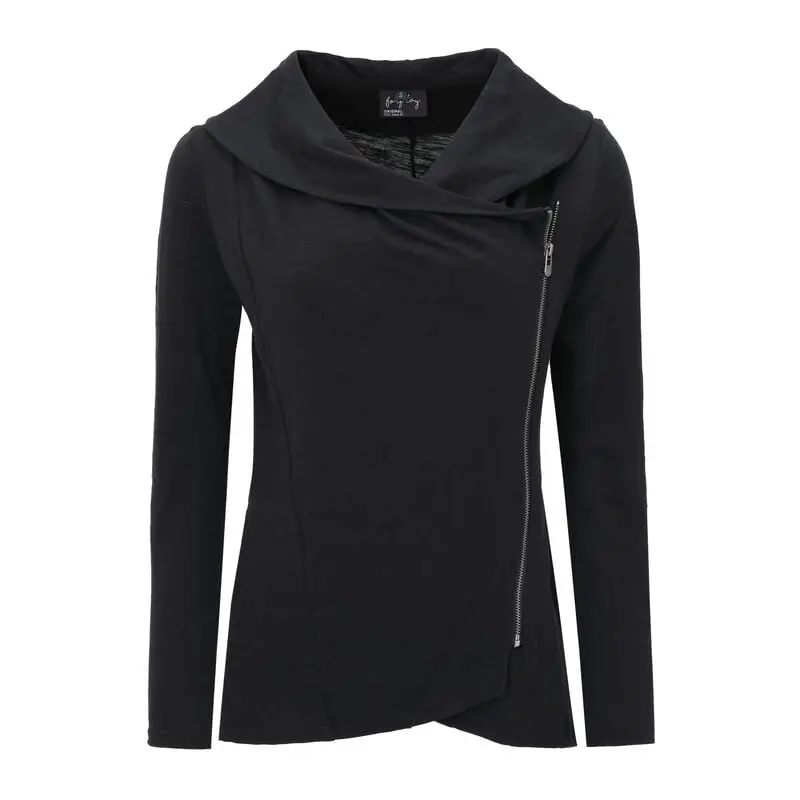 Gilets & Ponchos de Forplay - Pull Asymétrique - S à XXL - pour Femme - noir