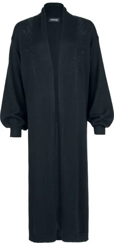 Gilets & Ponchos Gothic de Gothicana by EMP - Velum Noctis Strickmantel - S à XXL - pour Femme - noir