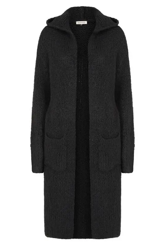 Gilets & Ponchos Rockabilly de Banned Alternative - Black Moor - Tricoté - S à XXL - pour Femme - noir