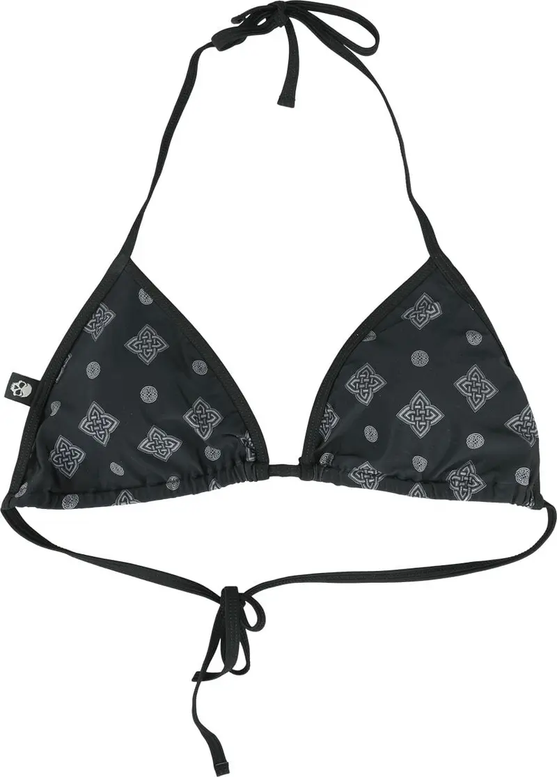 Haut de bikini de Black Premium by EMP - Bikini Top With Celtic Prints - M à XXL - pour Femme - noir