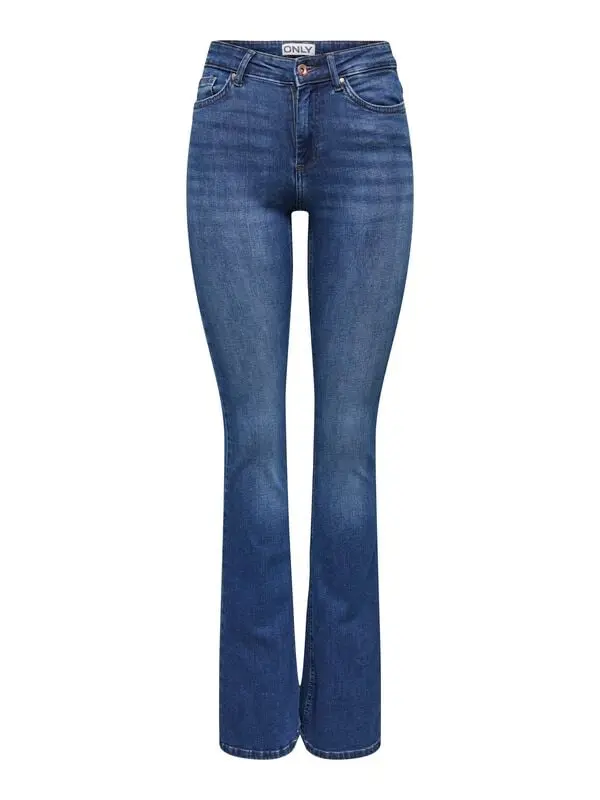 Jean de Only - ONLBLUSH MIDTAI021 NOOS - Jean Évasé - W26L32 à W34L32 - pour Femme - bleu