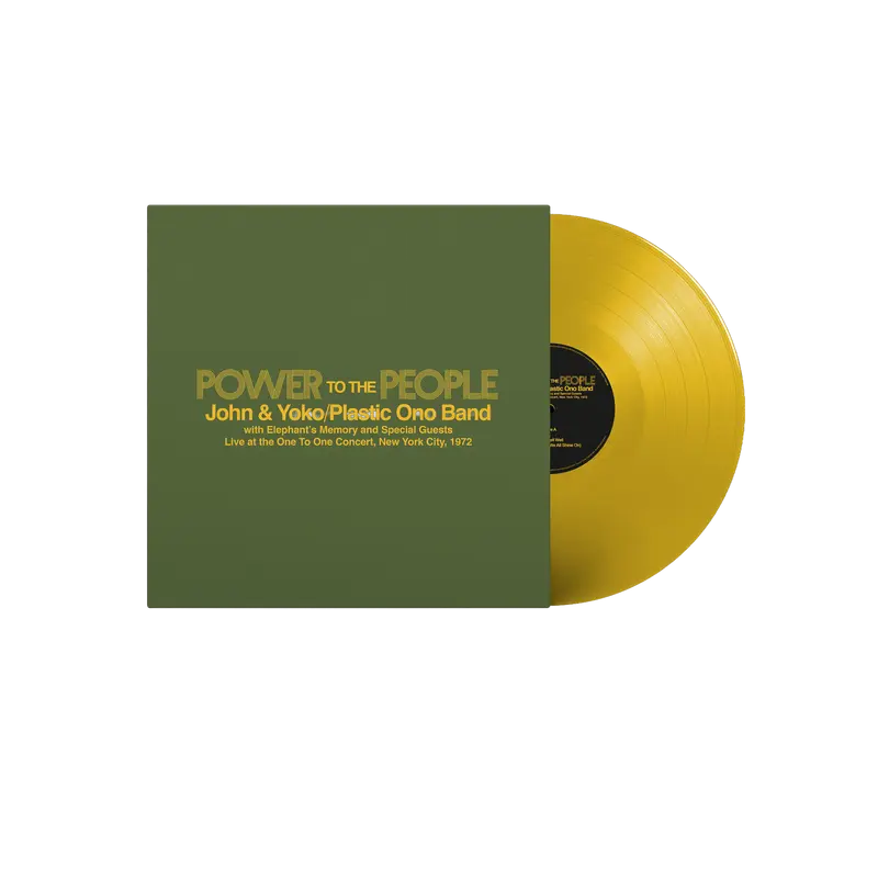 John & Yoko, The Plastic Ono Band, Elephant's Memory & Special Guests - Power To The People - Live at the One To One Concert, New York City, 1972 - Vinyle 45T Jaune