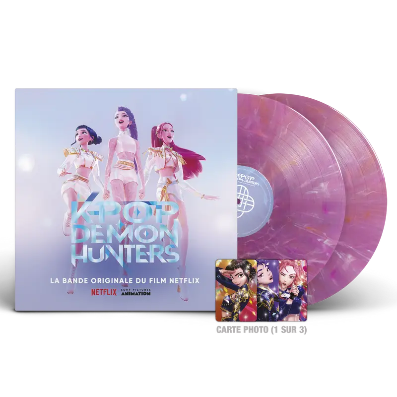 KPop Demon Hunters Cast, HUNTR/X, Saja Boys (La Bande Originale du Film Netflix) - Double Vinyle Rose Marbré (Exclusivité store)