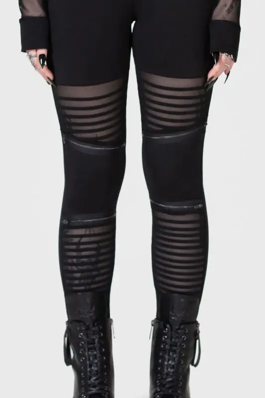 Legging Gothic de KIHILIST by KILLSTAR - Clara's Trap Leggings - XS à XXL - pour Femme - noir