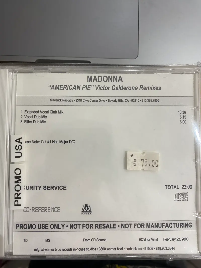Madonna | American Pie - Victor Calderone Remixes - CD (promo USA)
