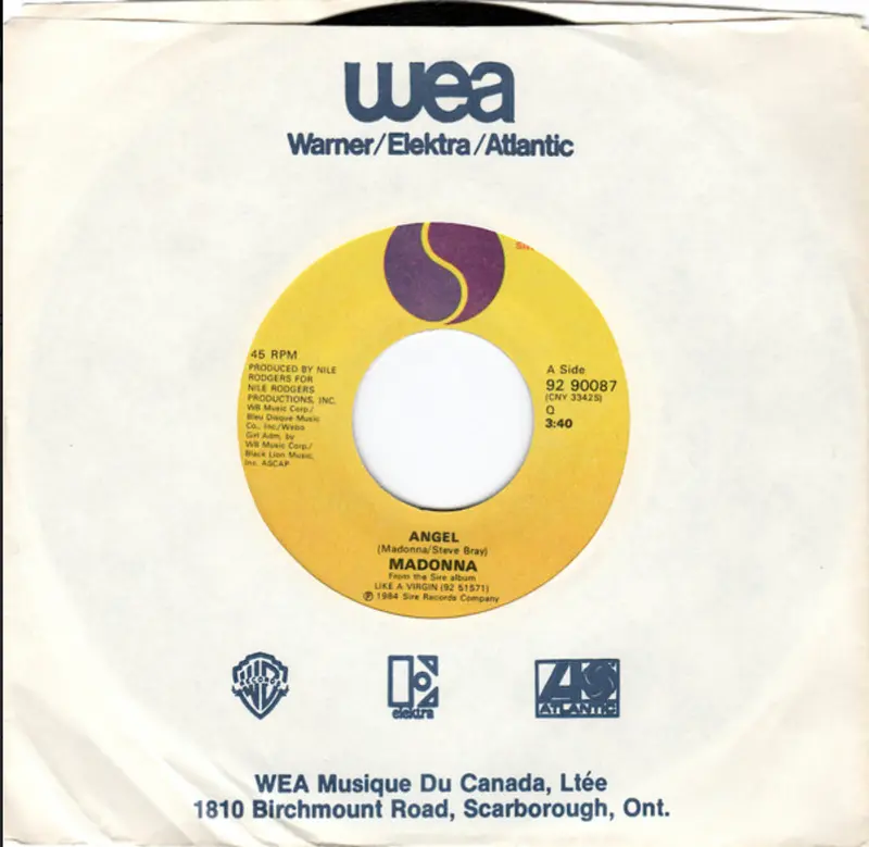 Madonna | Angel - 45T (Canada)