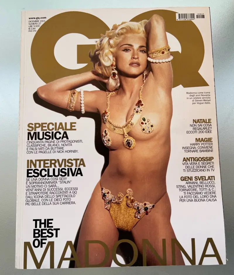 Madonna | GQ Italie - (Décembre 2001 - numéro 27) - Magazine