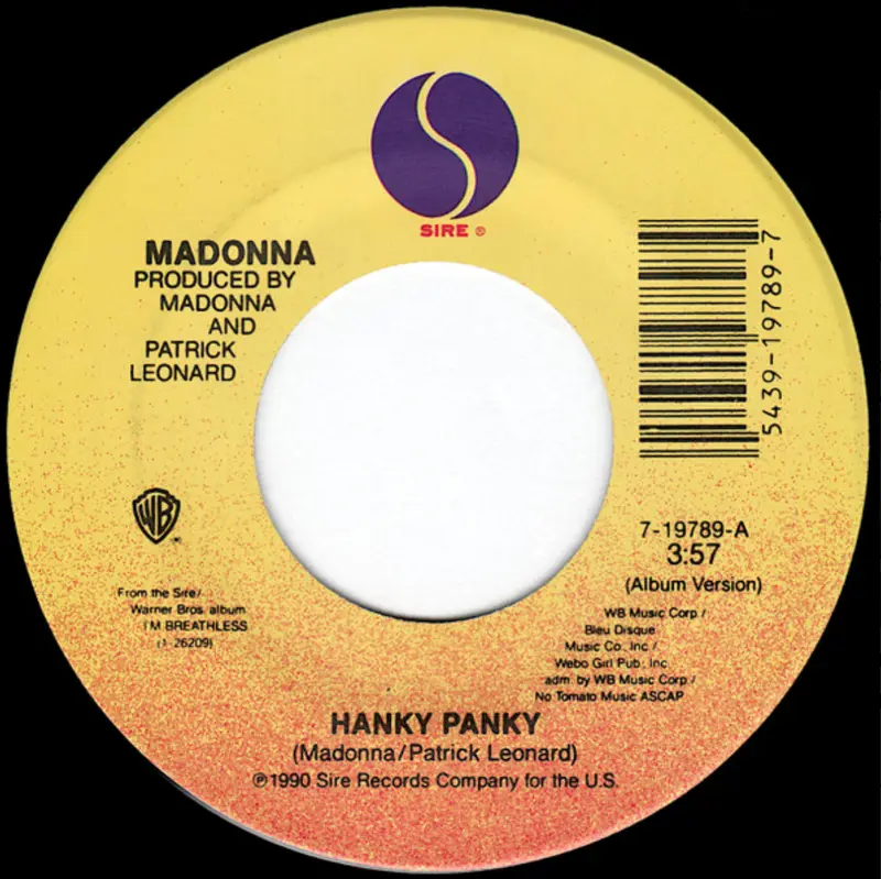 Madonna | Hanky Panky - 45T (USA)