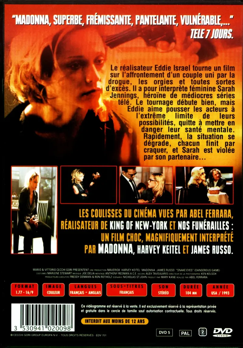 Madonna | Snake Eyes Dangerous Game - DVD (France)