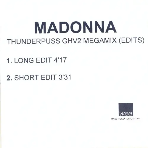 Madonna | Thunderpuss GHV2 megamix - CD (Promo UK)