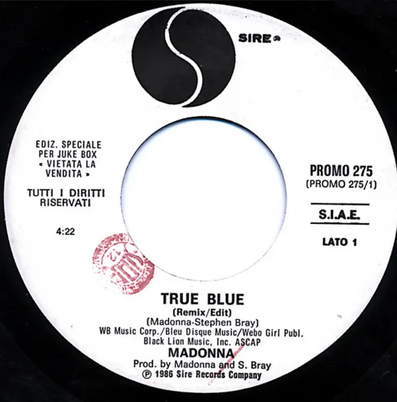 Madonna | True Blue (Promo Italie)
