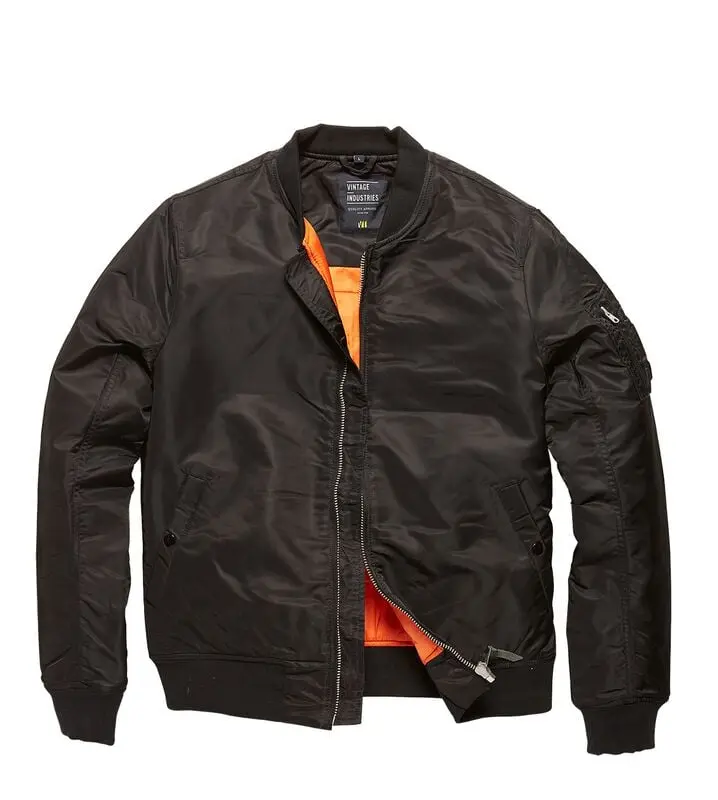 Manteau d'hiver de Vintage Industries - WESTFORD MA 1 - S à 3XL - pour Homme - noir