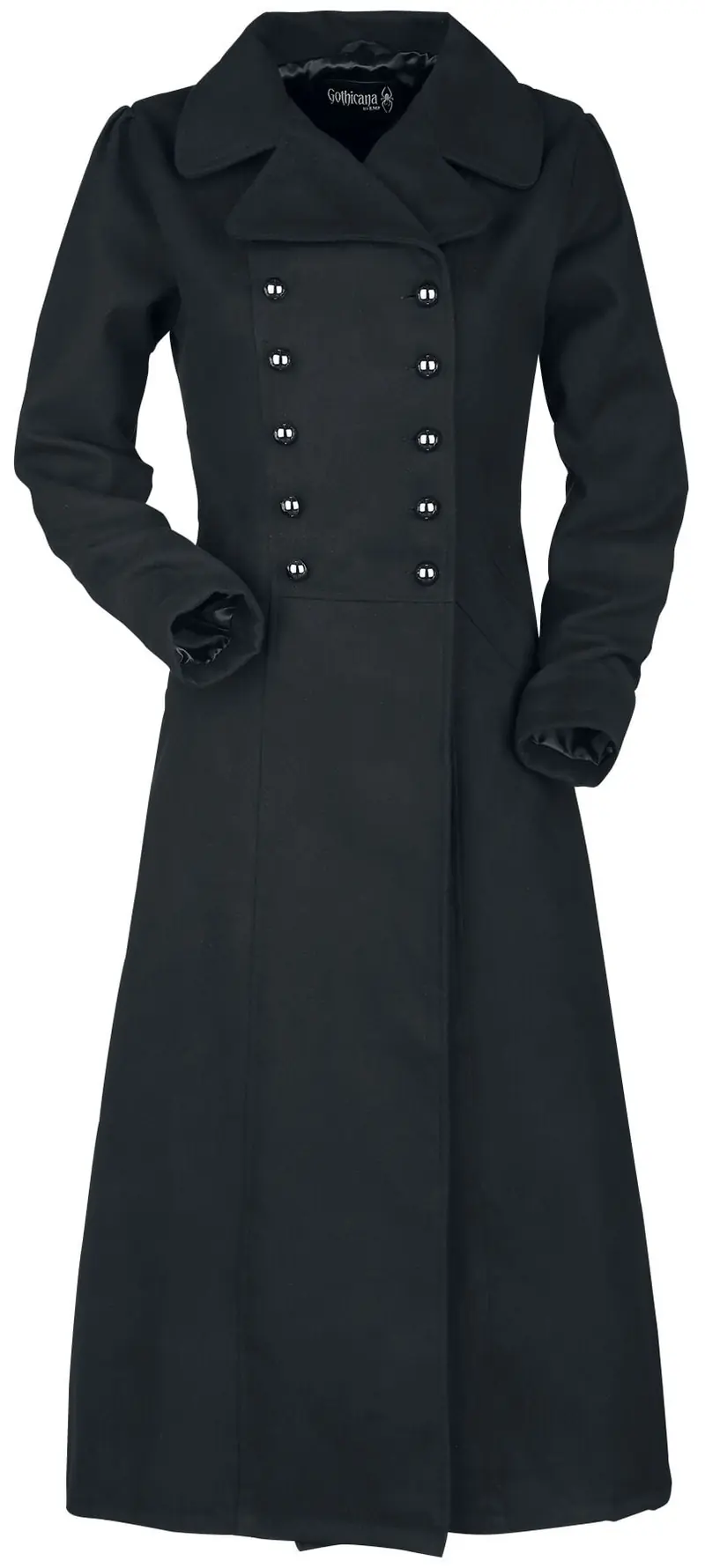 Manteau militaire Gothic de Gothicana by EMP - Duna - S à XXL - pour Femme - noir