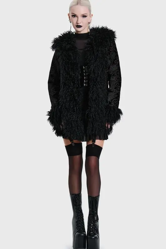 Manteaux Gothic de Killstar - MIST OF DAWN COAT - XS à XXL - pour Femme - noir