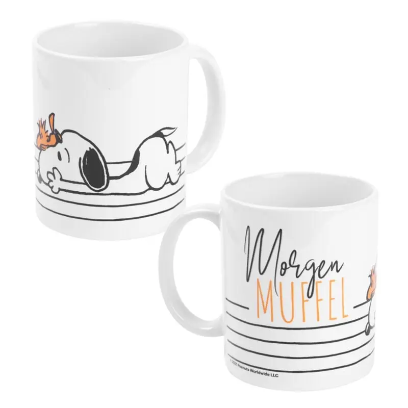 Mug de Snoopy - Morgenmuffel - pour Indifférent - blanc/multicolore