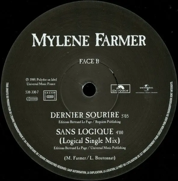 Mylène Farmer | Sans logique (Illogical club remix) - Maxi 45T