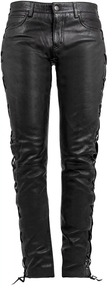 Pantalon en cuir de Mauritius - GWTie UP Jeans - XS à 3XL - pour Femme - noir