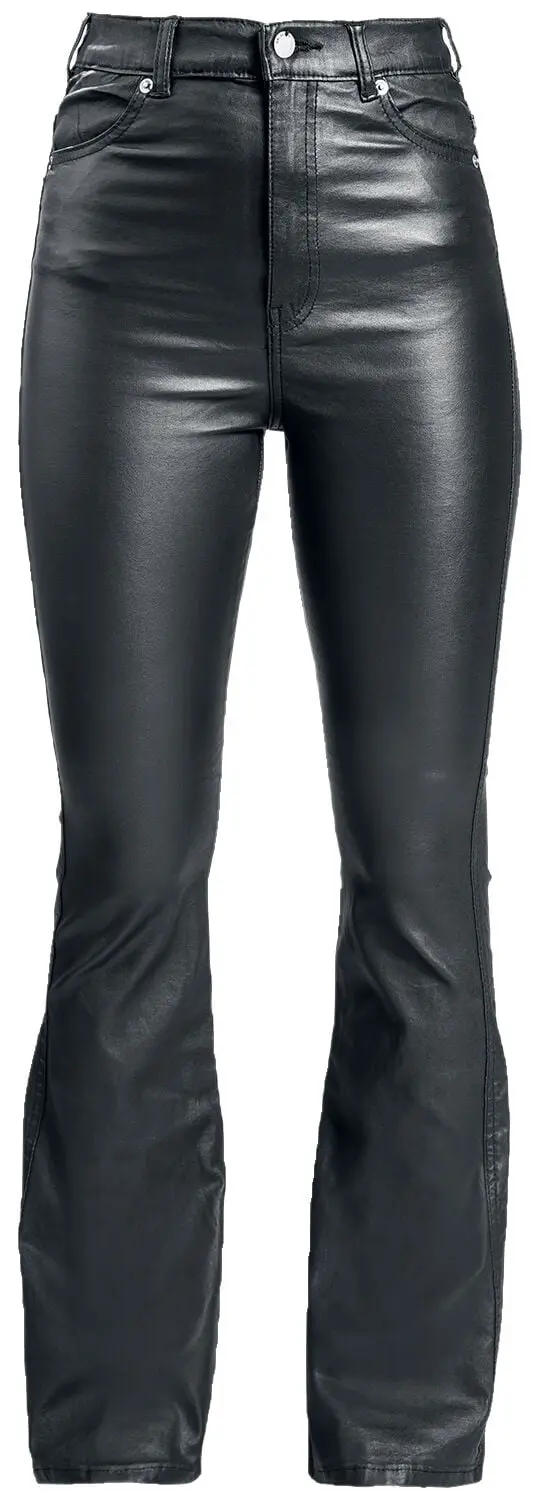 Pantalon imitation cuir de Dr. Denim - Moxy Flare - XS à S - pour Femme - noir