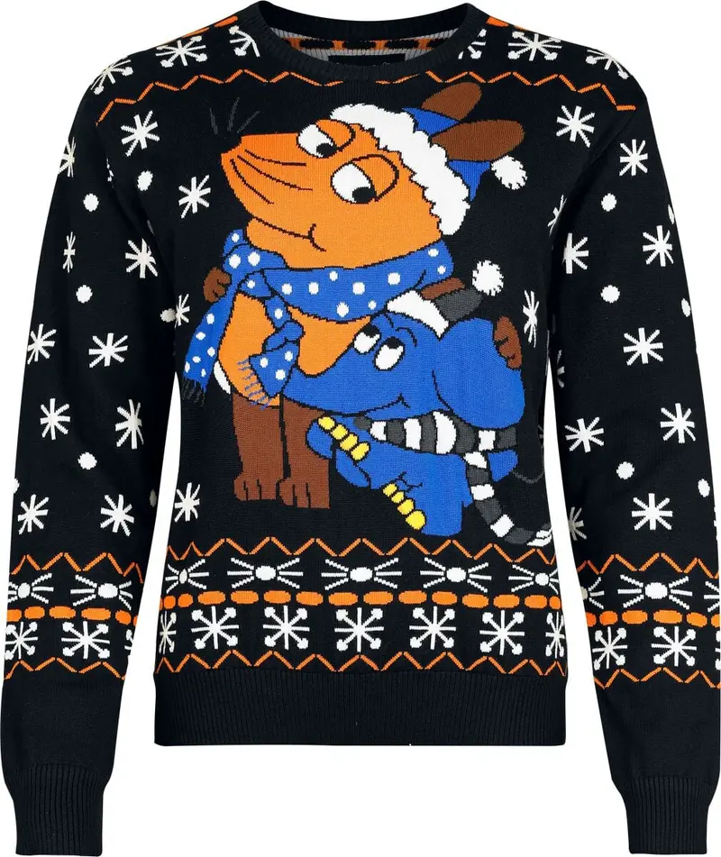 Pull de Noël de Die Sendung mit der Maus - Souris & Éléphant - S à XXL - pour Femme - multicolore